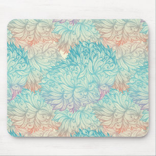 Tapis De Souris Motif Floral Doodle Multicolor