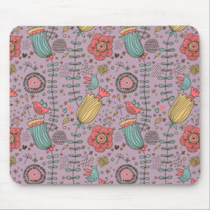 Tapis De Souris Motif floral élégant avec des fleurs