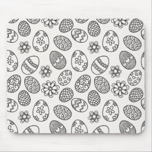 Tapis De Souris Motif floral élégant   Mousepad d'oeufs de pâques