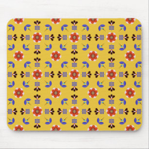 Tapis De Souris Motif floral géométrique de style scandinave