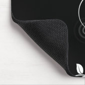 Tapis De Souris Motif floral gris sur le noir (Coin)