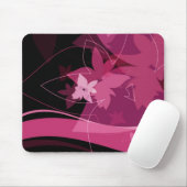 Tapis De Souris Motif floral magenta (Avec souris)