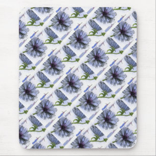 Tapis De Souris motif floral mousepad "chickory"