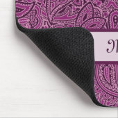 Tapis De Souris Motif floral pourpre élégant de Paisley avec le (Coin)