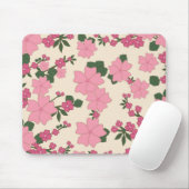 Tapis De Souris Motif floral rose clair (Avec souris)