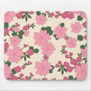 Tapis De Souris Motif floral rose clair