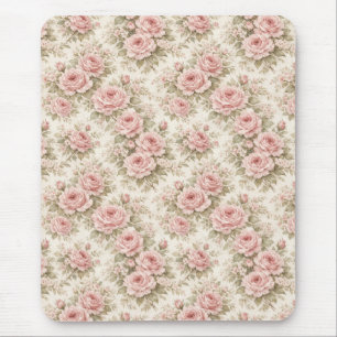 Tapis De Souris Motif floral transparent de rose élégante vintage