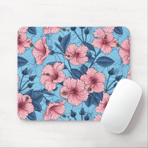 Tapis De Souris Motif floral tropical d'Hibiscus