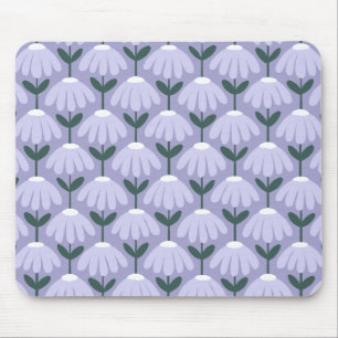 Tapis De Souris Motif floral vintage bleu bruyère