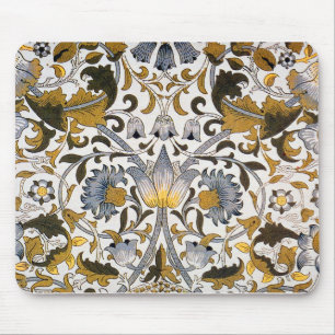 Tapis De Souris Motif floral William Morris Lodden : bleu or