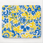 Tapis De Souris Motif folklorique aux couleurs du drapeau ukrainie (Devant)