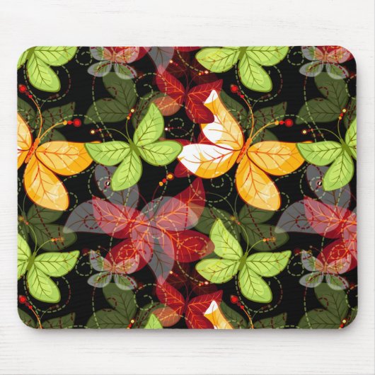 Tapis De Souris Motif foncé d'automne (Devant)
