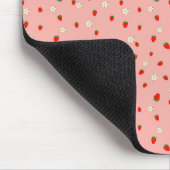 Tapis De Souris Motif Fraises et Fleurs (Coin)