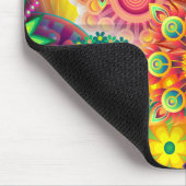 Tapis De Souris Motif funky rétro Abstrait Bohème (Coin)