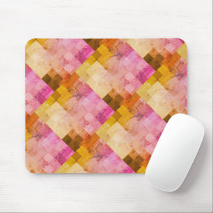Tapis De Souris Motif géométrique à aquarelle rose