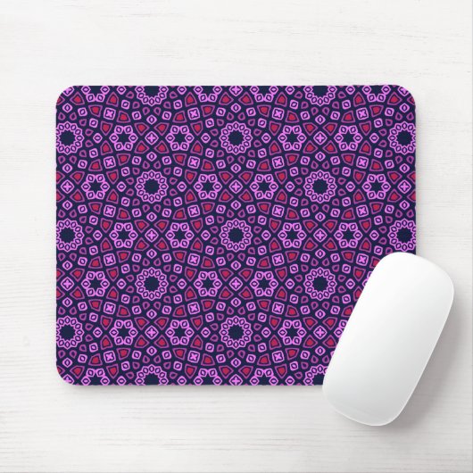 Tapis De Souris Motif géométrique avec Tri-Hexago tronqué violet (Avec souris)