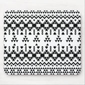 Tapis De Souris Motif géométrique Aztec noir et blanc (Devant)