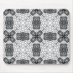 Tapis De Souris Motif géométrique blanc et noir