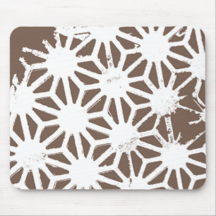 Tapis De Souris motif géométrique Brown et blanc