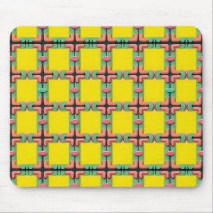 Tapis De Souris Motif Géométrique Coloré Avec Conception Symétriqu