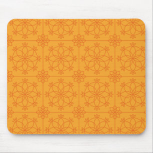 Tapis De Souris Motif géométrique de mandala décoratif jaune