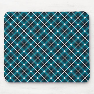 Tapis De Souris Motif géométrique en grille sarcelle et marine