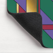 Tapis De Souris Motif géométrique Gold violet vert rouge (Coin)