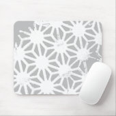 Tapis De Souris Motif géométrique gris et blanc (Avec souris)