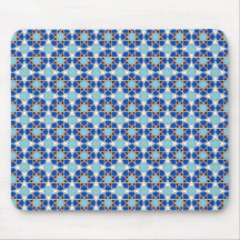 Motif géométrique marocain bleu islamique