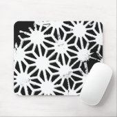 Tapis De Souris Motif géométrique noir et blanc (Avec souris)
