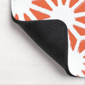 Tapis De Souris Motif géométrique orange et blanc (Coin)