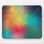 Tapis De Souris Motif géométrique rétro coloré 1<br><div class="desc">Coloré motif géométrique rétro transparent. Couleurs bleu rouge et jaune.</div>