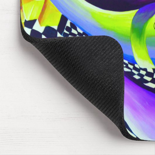 Tapis De Souris motif géométrique rétro des années 80 (Coin)