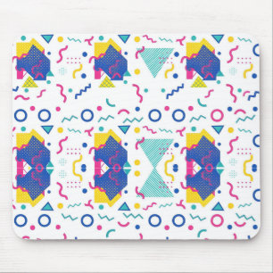Tapis De Souris Motif géométrique Retro Memphis