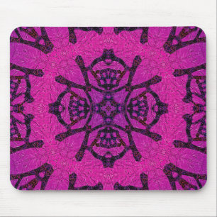 Tapis De Souris Motif géométrique rose et violet intense