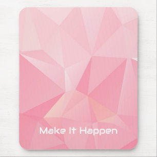 Tapis De Souris Motif géométrique rose minimaliste et motivant