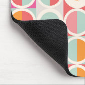 Tapis De Souris Motif géométrique rose orange (Coin)