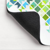 Tapis De Souris Motif géométrique vert, bleu, blanc (Coin)