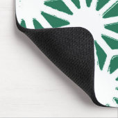 Tapis De Souris Motif géométrique vert et blanc (Coin)