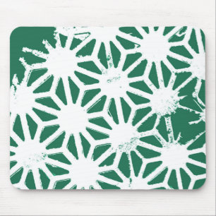 Tapis De Souris Motif géométrique vert et blanc