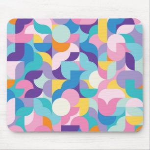 Tapis De Souris Motif géométrique violet et rose
