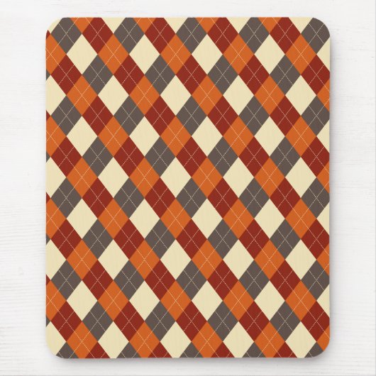 Tapis De Souris Motif Gingham d'automne  (Devant)