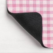Tapis De Souris Motif Gingham Rose Bébé (Coin)