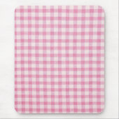 Tapis De Souris Motif Gingham Rose Bébé (Devant)
