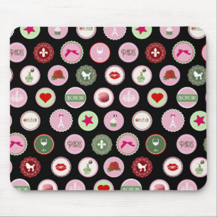 Tapis De Souris Motif girly d'amour rose de Paris
