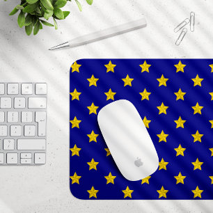 Tapis De Souris Motif Gold Stars, Bleu Marine, Exclusive