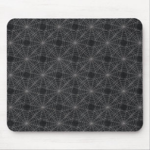 Tapis De Souris Motif gothique à toile d'araignée noir et gris
