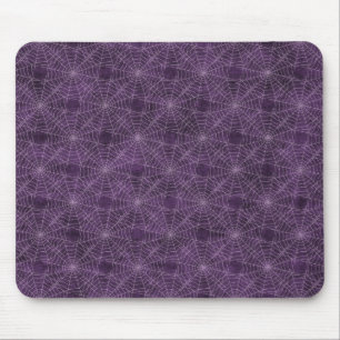 Tapis De Souris Motif gothique en toile d'araignée violet et argen