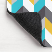 Tapis De Souris Motif gris jaune bleu géométrique élégant (Coin)