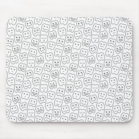 Tapis De Souris Motif heureux de dents (Devant)